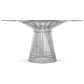 Round Dining Table - Glass and Metal - Barrel - gallery 1