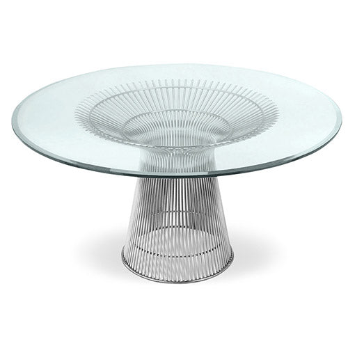 Round Dining Table - Glass and Metal - Barrel - gallery 2