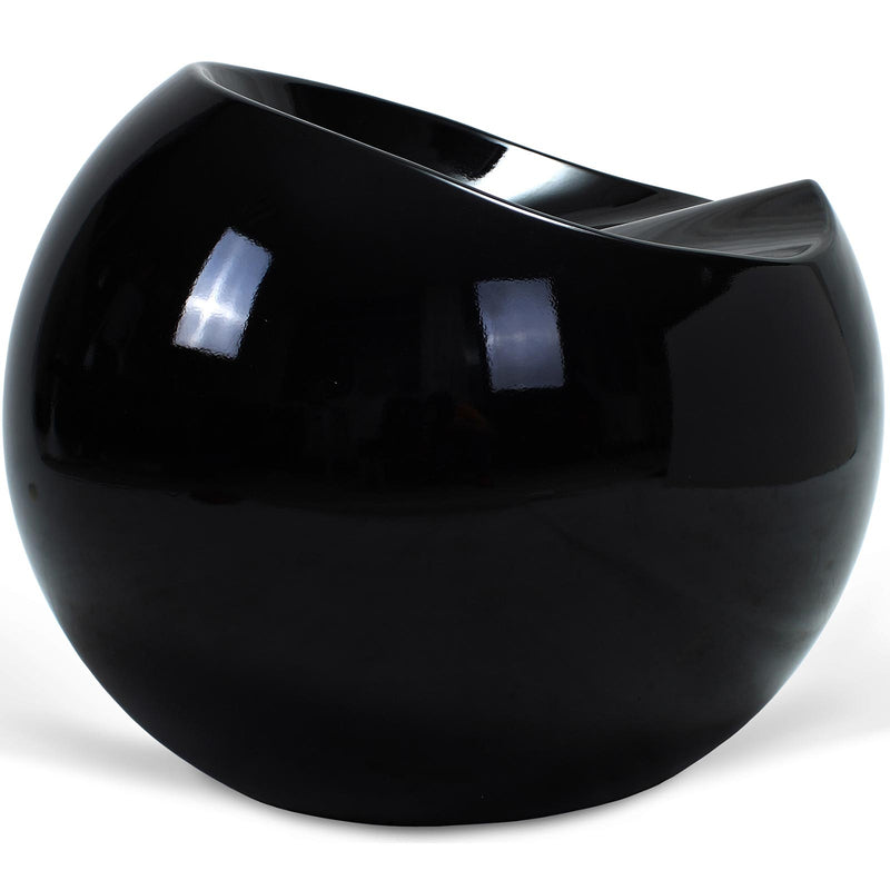 Ball Chair Modern with Contemporary Design in ABS – Shiny Round Seat for Home and Office – Circle - gallery 3