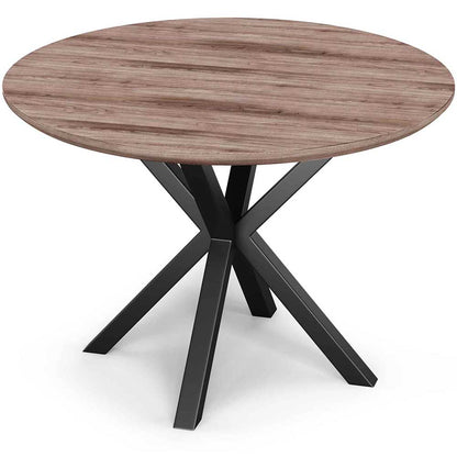 Table à manger ronde - Industrielle - Bois et métal - Bayron