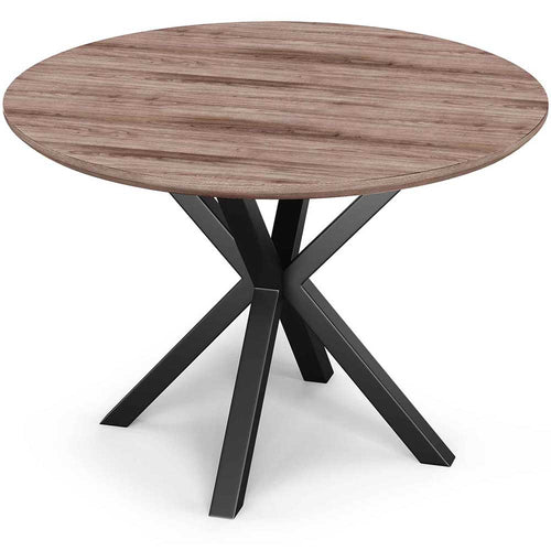 Table à manger ronde - Industrielle - Bois et métal - Bayron