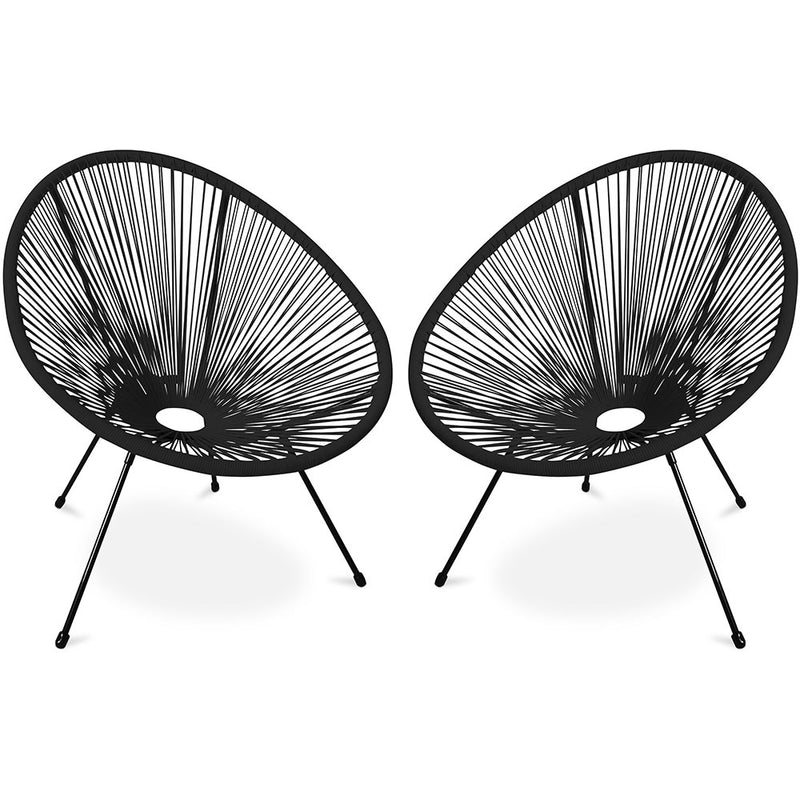 Pack Fauteuil Acapulco x2 - Piétement Noir - Nouvelle Édition