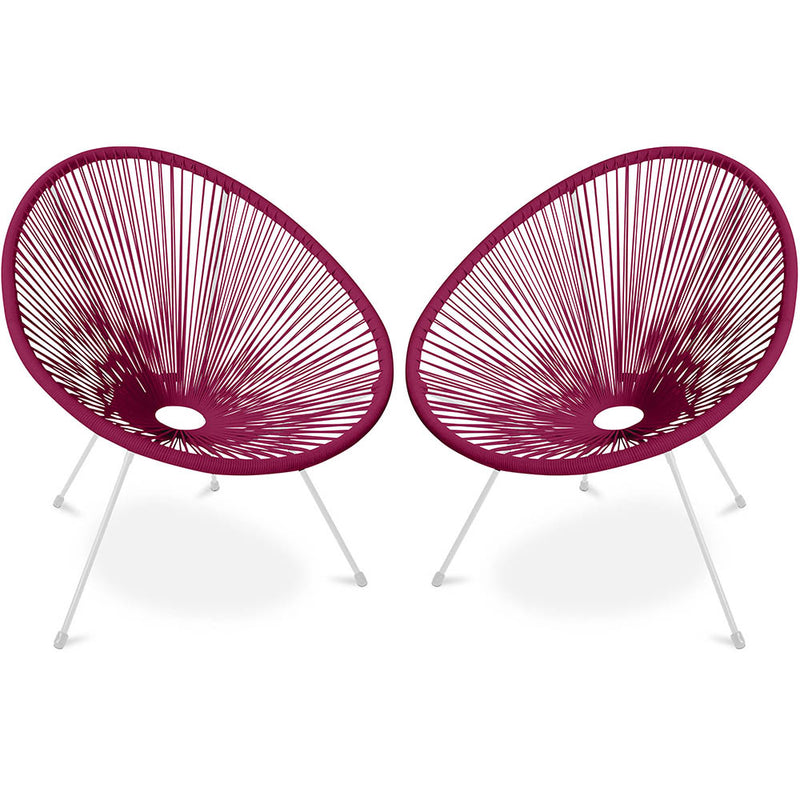 Pack Fauteuil Acapulco - Piétement Blanc x2 - Nouvelle Édition