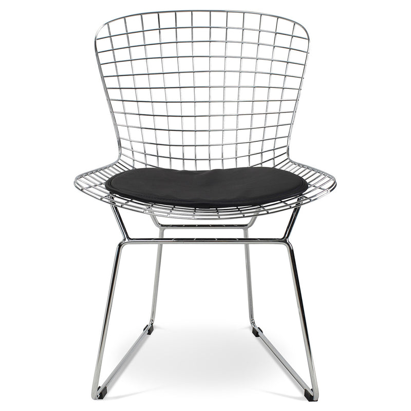 Dining Chair in Steel – Grid Design with Cushion – Lived - gallery 1