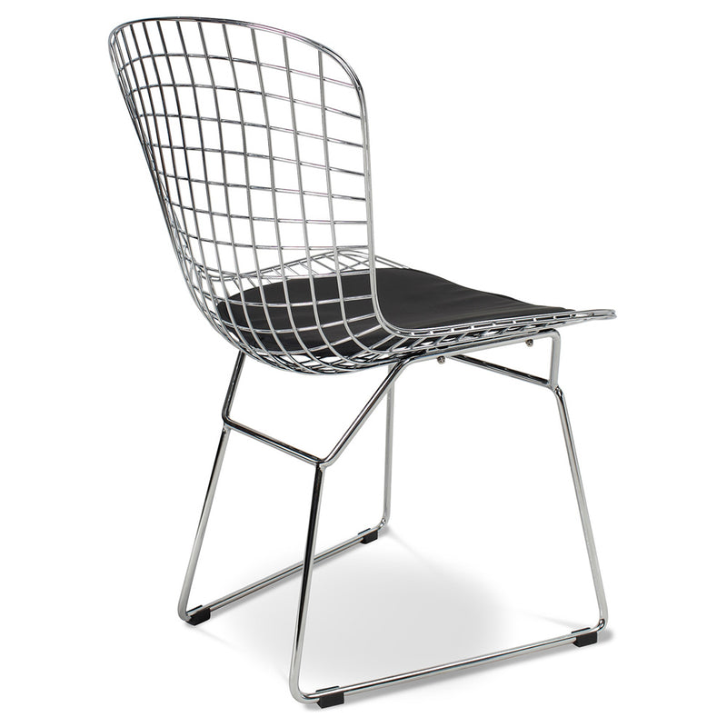 Dining Chair in Steel – Grid Design with Cushion – Lived - gallery 7