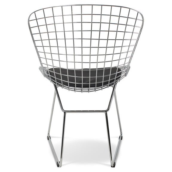Dining Chair in Steel – Grid Design with Cushion – Lived - gallery 9