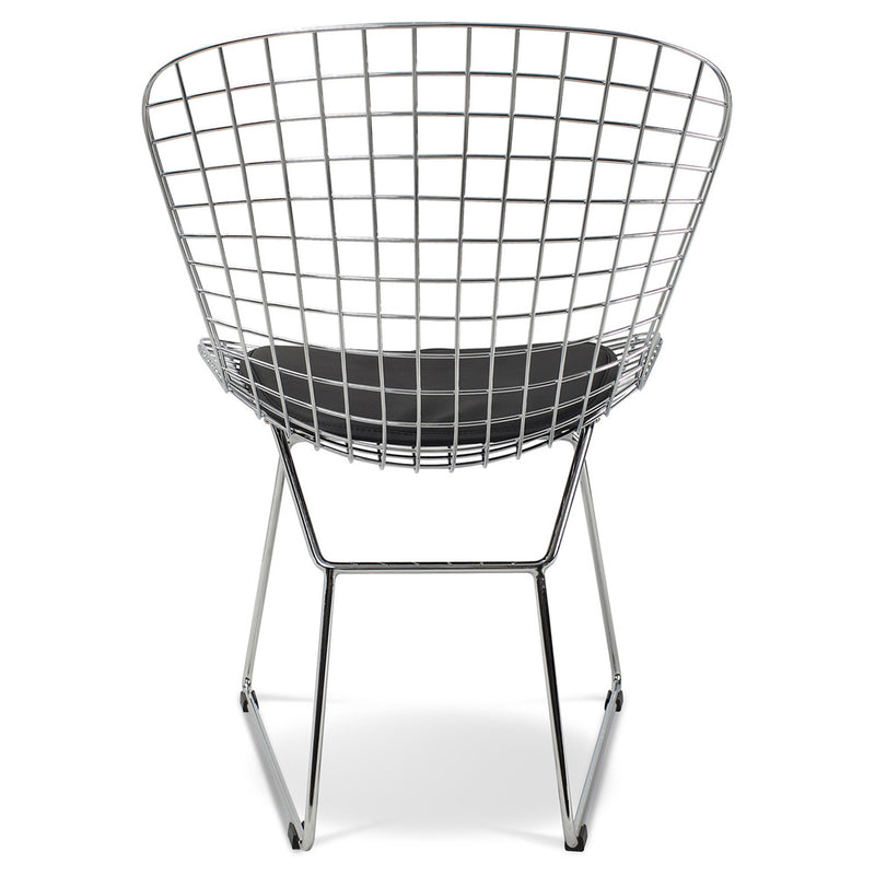 Dining Chair in Steel – Grid Design with Cushion – Lived - gallery 9