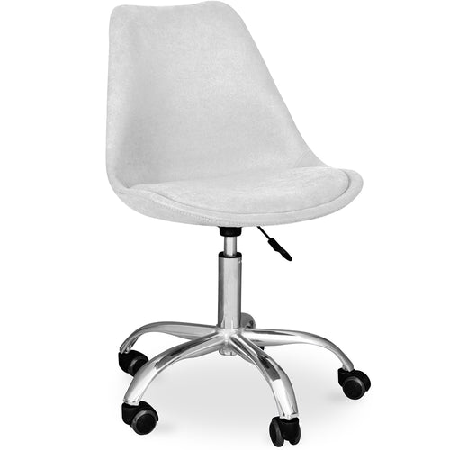 Chaise de bureau rembourrée - avec roulettes - Tulip