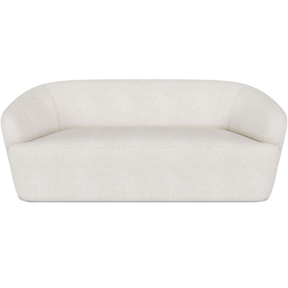 Curved Sofa - 2 Seater - Boucle Fabric - Bold