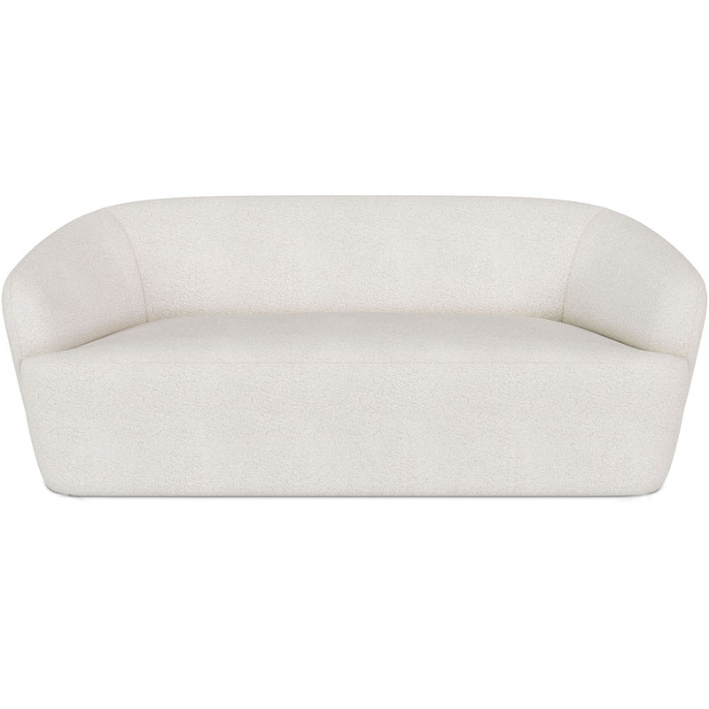 Curved Sofa - 2 Seater - Boucle Fabric - Bold
