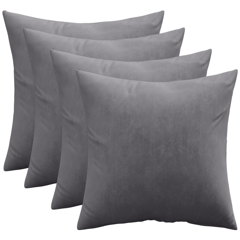 Lot de 4 coussins en velours - housse et rembourrage - Mesmal