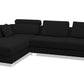 Chaise longue avec 3 places - Tissu d'ameublement - Boretti