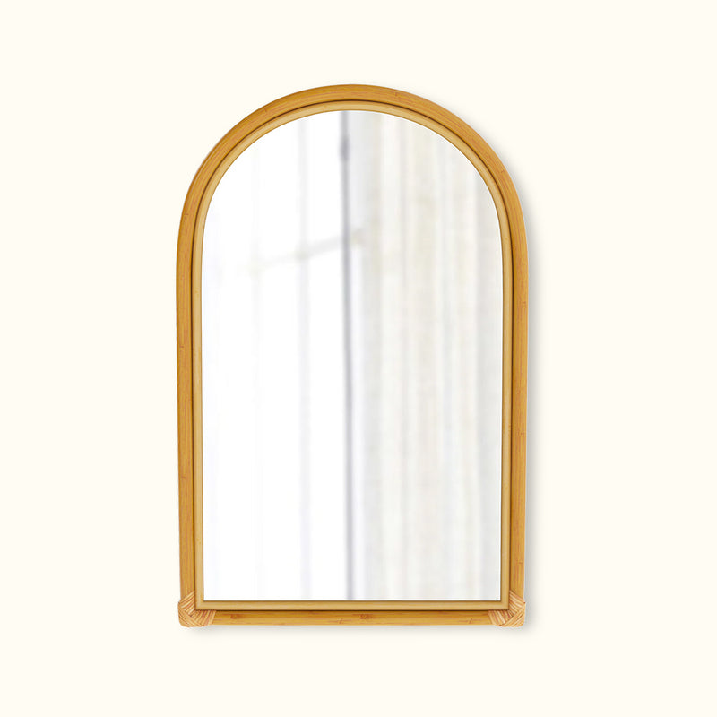 Miroir Mural en Rotin Arqué - Boho Bali - Aulia