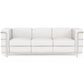 3 Seater Sofa Upholstered In Vegan Leather With Solid Metal Frame By Lecur Modern Living Room