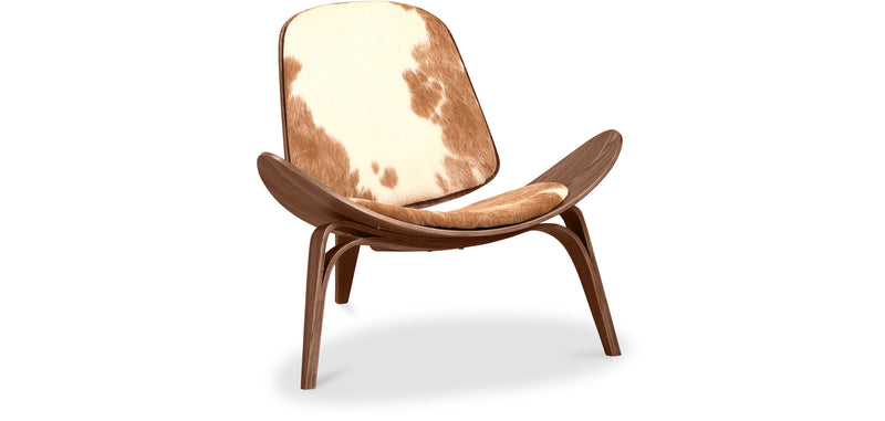 Fauteuil Design - Style Scandinave - Revêtu de Poney - Lucy