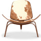 Fauteuil Design - Style Scandinave - Revêtu de Poney - Lucy