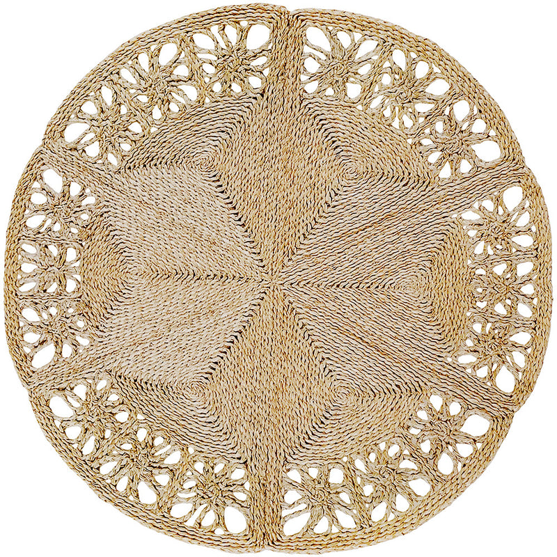 Tapis rond en jute - Boho Bali - 120 CM - Bilú