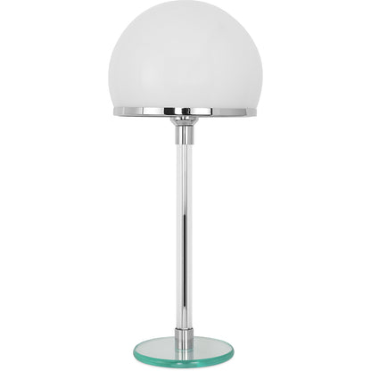 Nauhas Desk Lamp - Chrome Copper/Opal Glass