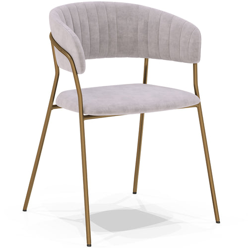 Chaise de salle à manger - Revêtue de velours - Gruna