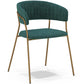 Chaise de salle à manger - Revêtue de velours - Gruna