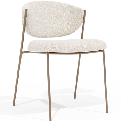 Chaise de salle à manger - Revêtement en tissu bouclé - Seda
