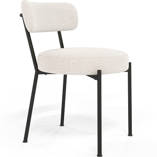 Chaise de salle à manger - Revêtue de tissu bouclé - Raga