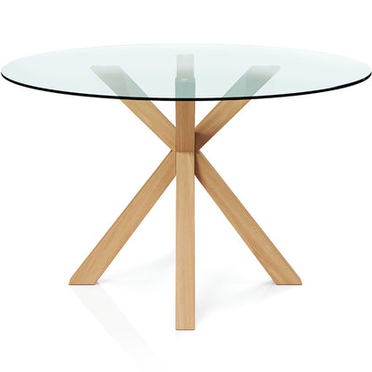 Tavolo da pranzo rotondo - 120CM - Vetro - Tauwa - Naturale