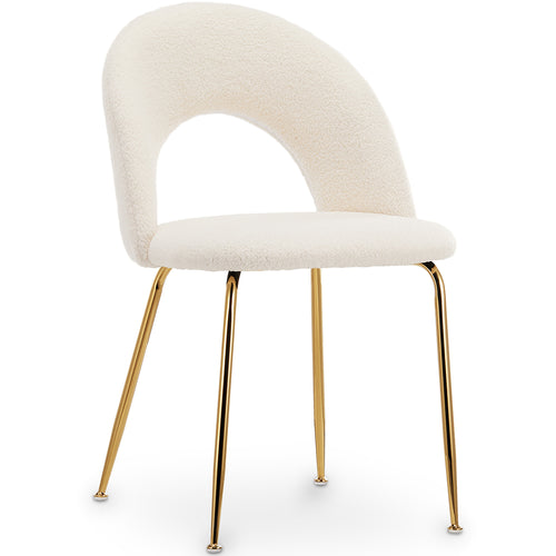 Chaise de salle à manger - Revêtue de tissu Bouclé - Amarna