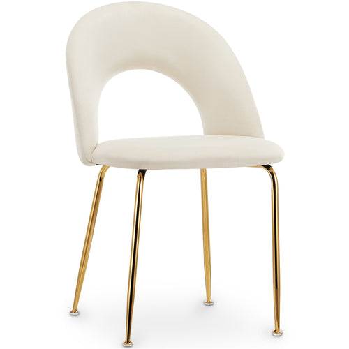 Chaise de Salle à Manger - Revêtue de Velours - Amarna