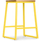 Industrial Design Bar Stool - Wood and Metal - 60cm - Big Boy
