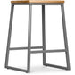 Industrial Design Bar Stool - Wood and Metal - 60cm - Big Boy