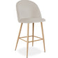 Sgabello imbottito in velluto - Design scandinavo - Evelyne
