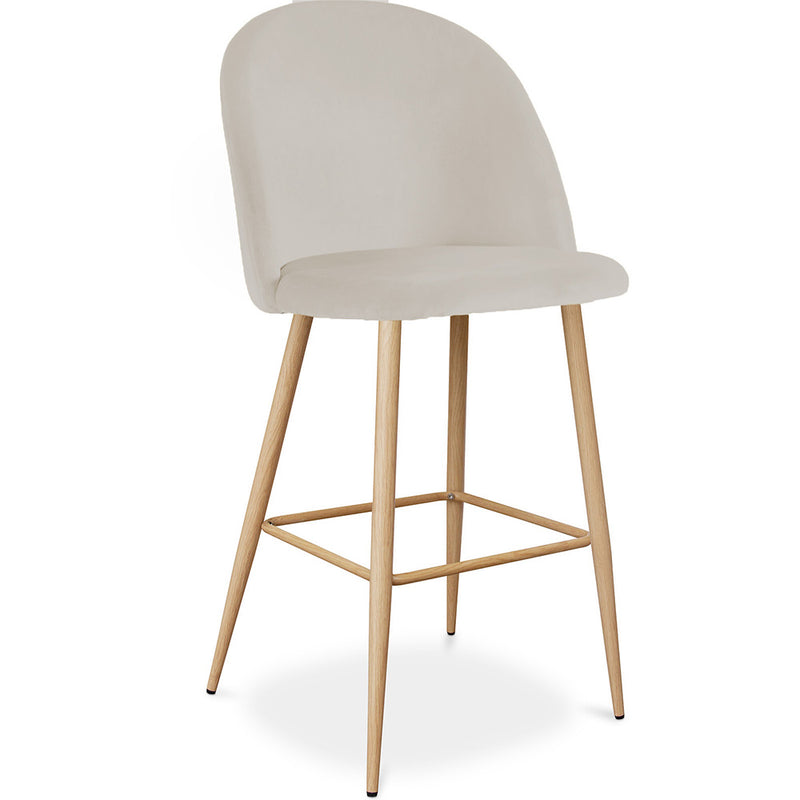 Met fluweel beklede kruk - Scandinavisch design - Evelyne