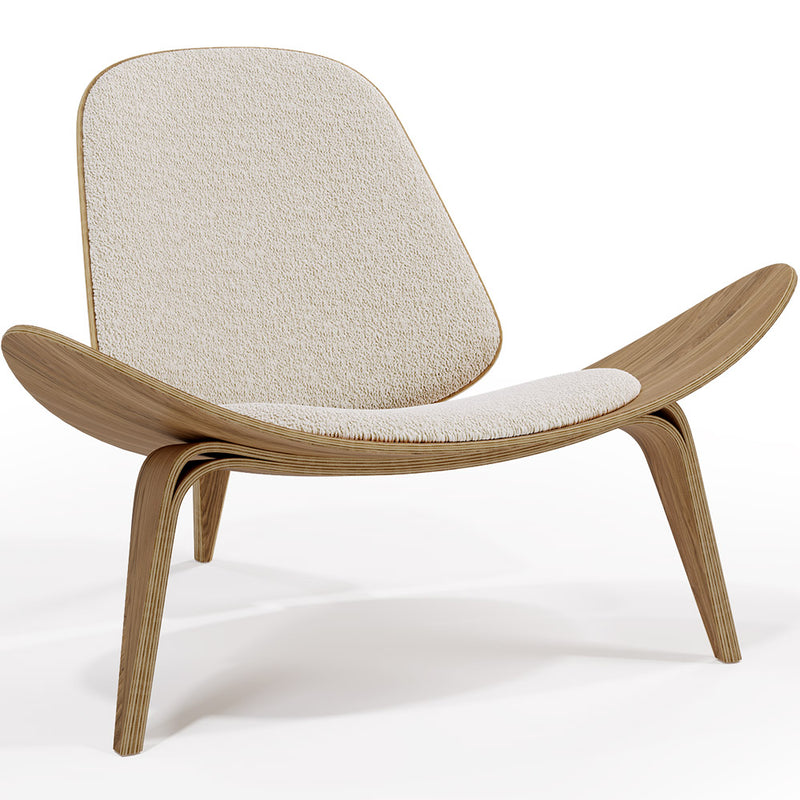 CW07 Lounge Chair Designer Armchair Scandinavian Design Boucle Upholstery Lucy Edition