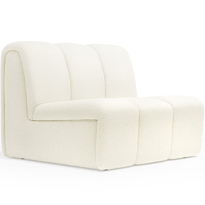 Canapé Module Droit - Revêtu de Tissu Bouclé - Herrindon