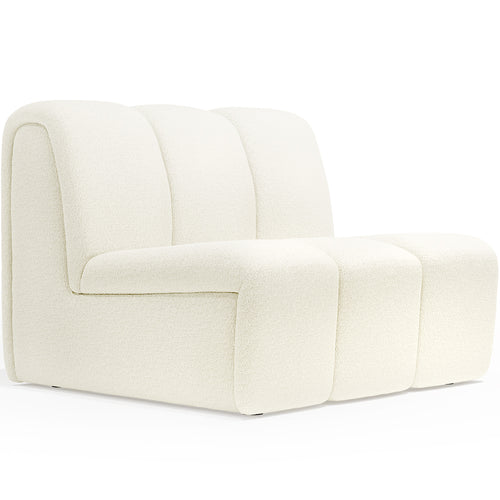 Canapé Module Droit - Revêtu de Tissu Bouclé - Herrindon