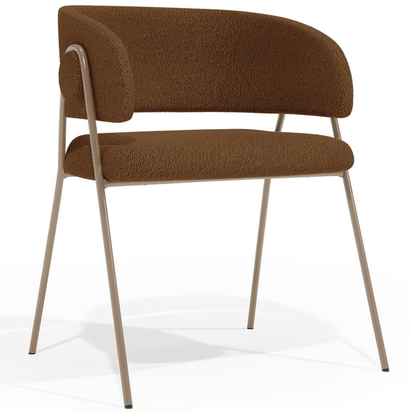 Dining chair - Upholstered in Bouclé Fabric - Charke - gallery 6