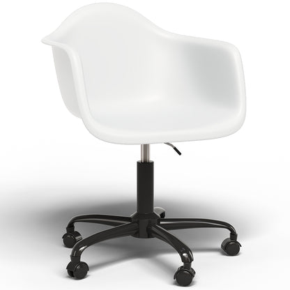 Chaise de bureau avec accoudoirs - Chaise de bureau avec roulettes - Structure noire Weston