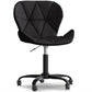 Chaise de bureau avec roulettes - Chaise de bureau pivotante - Revêtement en simili cuir - Cadre noir Wito