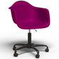 Chaise de bureau avec accoudoirs - Chaise de bureau avec roulettes - Structure noire Weston