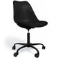 Chaise de bureau avec roulettes - Chaise de bureau pivotante - Structure noire Tulip