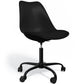 Chaise de bureau avec roulettes - Chaise de bureau pivotante - Cadre noir Tulip