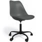 Chaise de bureau avec roulettes - Chaise de bureau pivotante - Cadre noir Tulip