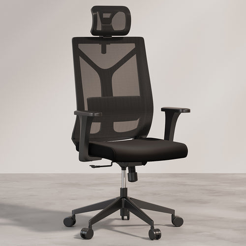 Chaise de bureau ergonomique avec roulettes et accoudoirs - Pebbles
