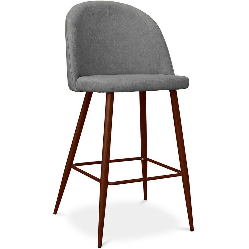 Tabouret rembourré en tissu - Design scandinave - 63cm- Evelyne