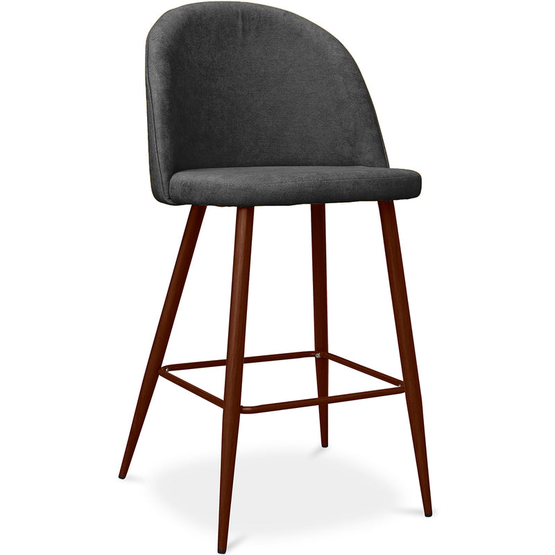 Tabouret rembourré en tissu - Design scandinave - 63cm- Evelyne