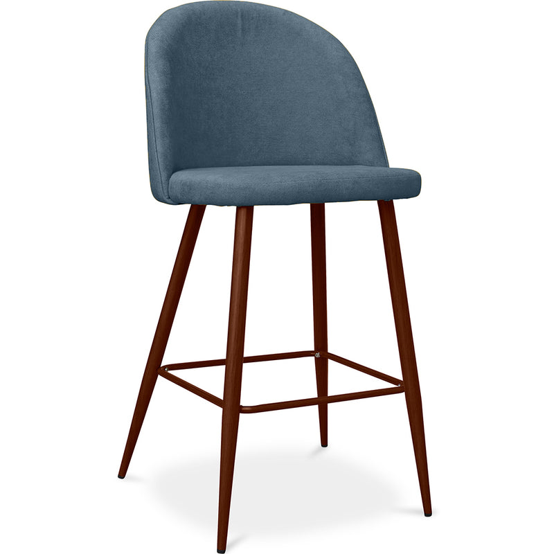 Tabouret rembourré en tissu - Design scandinave - 63cm- Evelyne