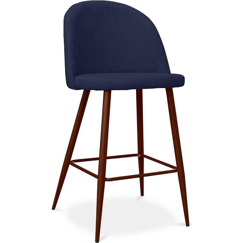 Tabouret rembourré en tissu - Design scandinave - 63cm- Evelyne