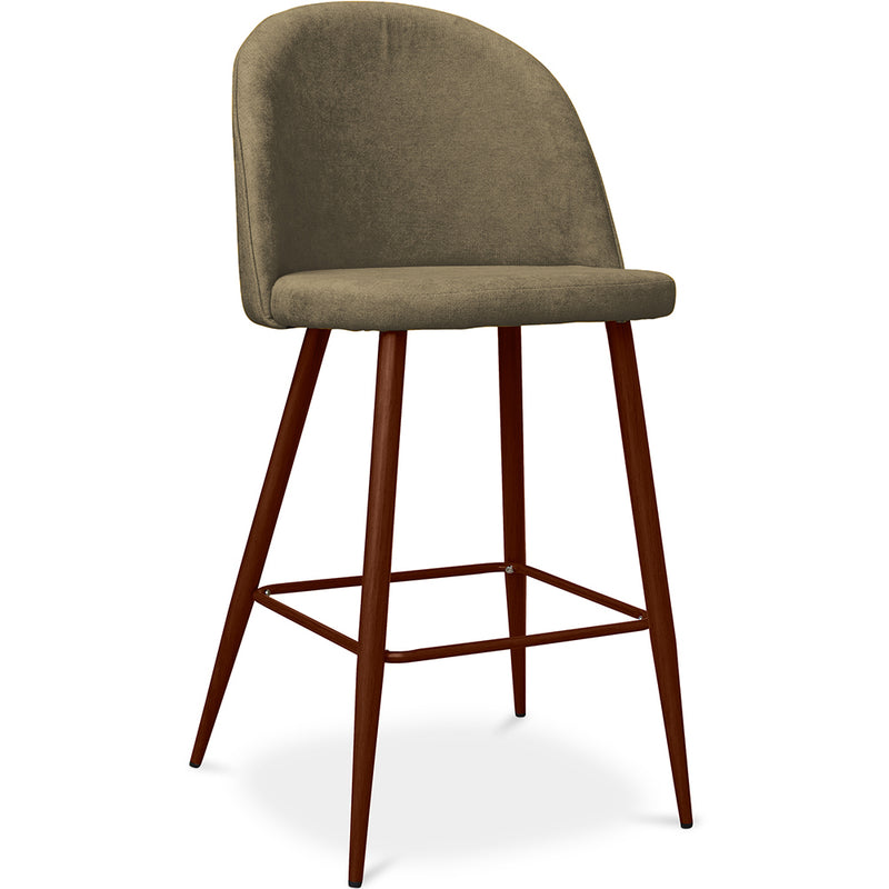 Tabouret rembourré en tissu - Design scandinave - 63cm- Evelyne