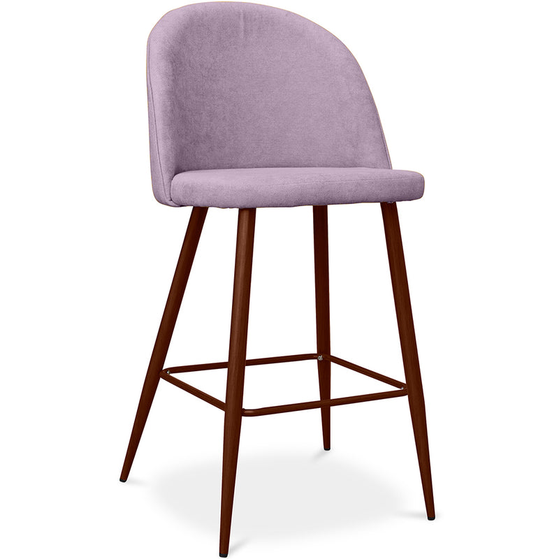 Tabouret rembourré en tissu - Design scandinave - 63cm- Evelyne